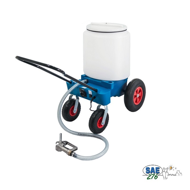 CHARIOT MELANGEUR MOBILE 4 ROUES + DISTRIBUTION